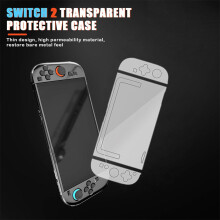 For Switch 2 Game Console Protective Case PC Soft Plastic Game Controller Cover Transparent Waterproof Anti-scratch Full Cover