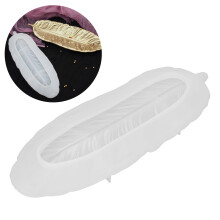 Feder-Silikonharzform Schmuckaufbewahrungs-Tablett DIY-Geschenk 24x9cm