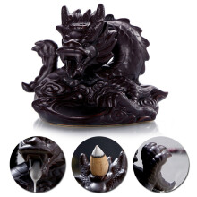 Ceramic Dragon Incense Burner Waterfall Decoration Office Teahouse Accessories Crafts Refreshing Cone Incenses
