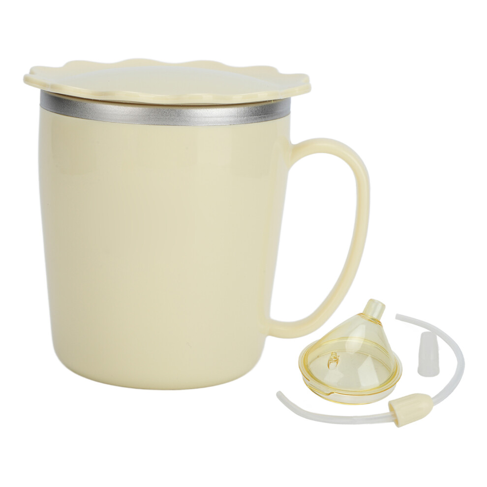 Light Convalescent Feeding Cup 350Ml Stainless Steel Leakproof Bedside Sippy