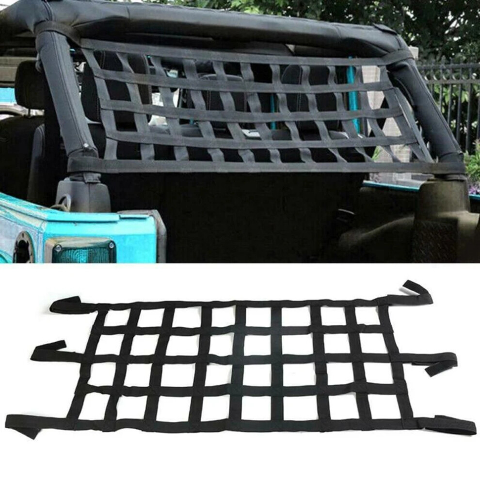Car Ceiling Cargo Net Storage Net For Car Large Ceiling Cargo Net Pocket Mesh For Suv Long Trip Camping Car Roof Organizer Light 6935161546651