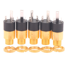 5Pcs PJ392 Stereo Female Socket Jack With Screw Connector Gold Plating 3.5mm Stereo Headphone Audio Video Jack Socket Plugs