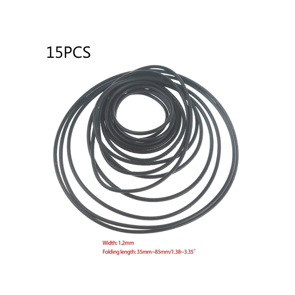 15Pcs Universal 1.2Mm Cassette Tape Replacement Rubber Cd Dvd Cassette Tape Recorder Turntable Strap Belt 6935161544312
