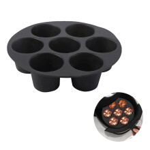 Leicht zu reinigen, flexibles Silikonmaterial, spülmaschinenfest, ofen-, heißluftfritteusen- und gefriergeeignet, kompaktes rundes Design,