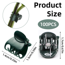 Clipes para suporte de orquídeas, resistentes à ferrugem, para que as trepadeiras floresçam na vertical. Pacote com 100 unidades de clipes