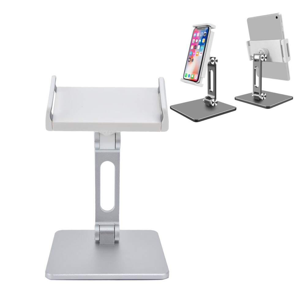 Adjustable Aluminum Alloy Tablet & Phone Stand Foldable Silver 4651377292961
