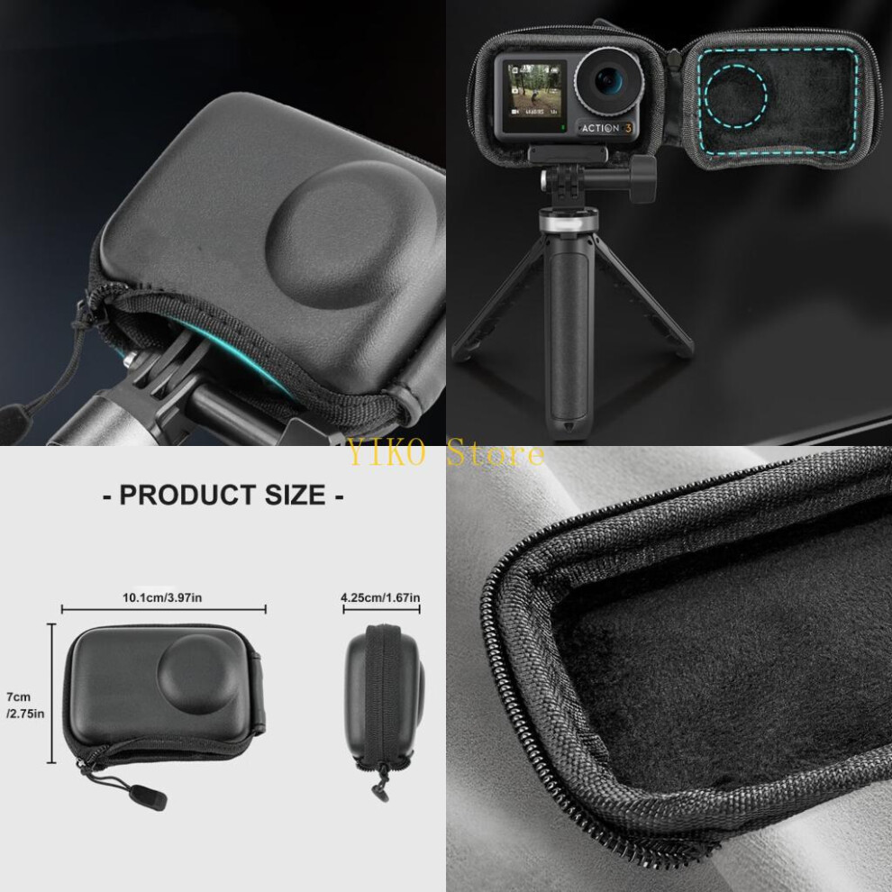 K32c Hard Carrying Case For Action 5/4/3 Action Camera Portable Travel Storage Bag Hard Shell 6935161534092