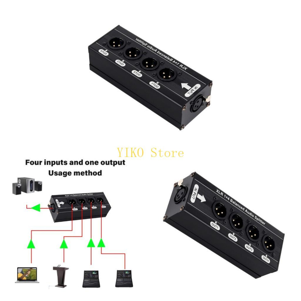 K32c Balanced Sound Splitter 1 Input 4 Output Splitter For Data Transmission Studio Equipment Extender Installation 6935161533415