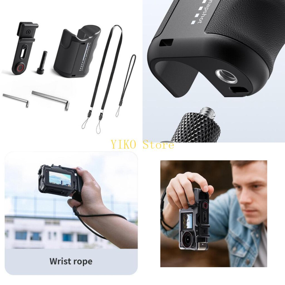 K32c Adjustable Street Grip Vlog Holder Quick Release Shutter Button Plastic Action Camera Grip Handle For Action Camera 6935161533361