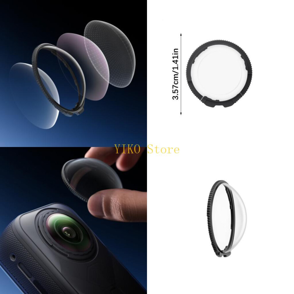 K32c Action Camera Lens Shield Dust Proof Protective Cover Fingerprints Protections Guard For 360 Repair 6935161533347