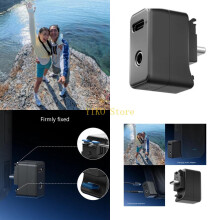 K32C Microphones Adapter With Type C Charging 3.5mm Audios Port Secures mount for X5
