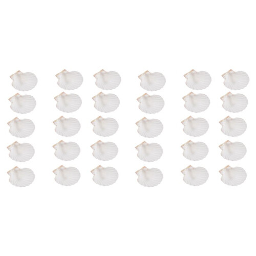 30 Peças Natural Sea Shell  Branco, Conchas de Vieira de 4-4,7 Polegadas para Artesanato DIY, Servir Comida, Assar e Mais
