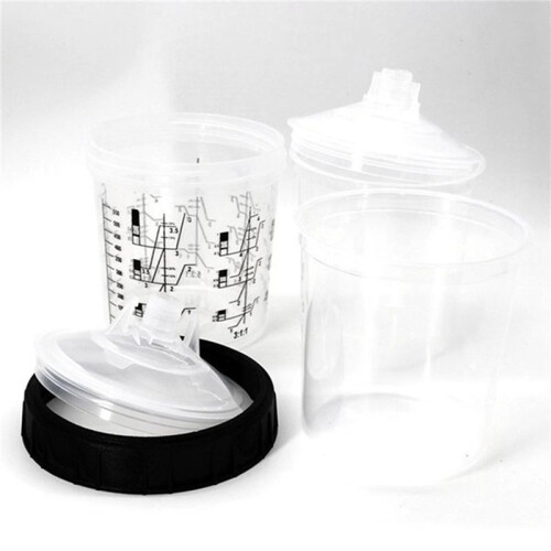 2Set 600CC Wegwerp Verf Cup Spray Cup Verf Mengtank Type H/O Quick Wegwerp Cup Spray 1