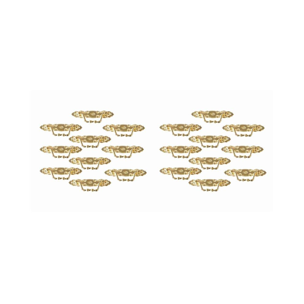 20Pcs Antique Handle Zinc Alloy Drawer Door Knobs Cupboards & Draws Handles For Furniture Door (With Screws) Golden 6032642554249