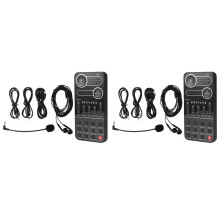 2X  Portable Voice Changer Multiple Audio Effect Live Sound Changing Card Speaker Device for Mobile Phone PC Tablet