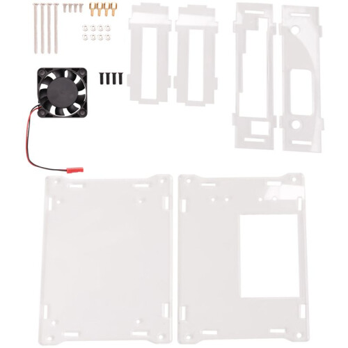 2X for Jetson  B01 A02 2GB Acrylic Case Development Board Universal Protective Shell with Cooling Fan 2