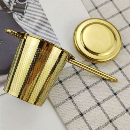 2X Tea Leaf Tea Strainer Golden  Tea Strainer Kung Fu Tea Set 1
