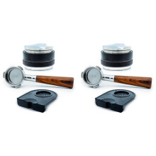 2X Coffee 54mm Bottomless Portafilter + 53mm Coffee Distributor & Tamper + Tamp Mat for the Barista Express