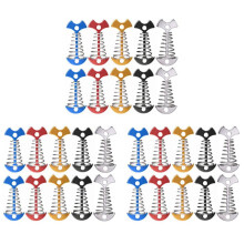 30Pcs Adjustable Plank Floor Spring Fishbone Anchor Tent Pegs Buckle Outdoor Awning Deck Fixed Nails Camping Tent Hooks