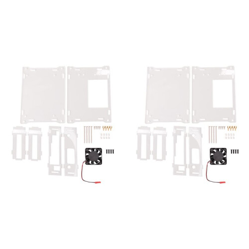 2X for Jetson  B01 A02 2GB Acrylic Case Development Board Universal Protective Shell with Cooling Fan