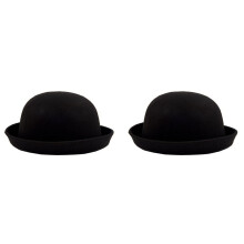 2X Kleiner Schwarzer Hut mit Dome