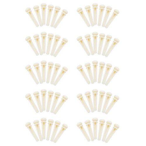 60Pcs Real Bone Material Acoustic Guitar Bridge Pins with Pearl Shell Dot
