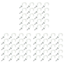 60X Pvc Enduit Vis en Acier Inoxydable Dans la Tasse Crochets Anneau Usine Bijoux Cintre Titulaire Porte Barre Outil