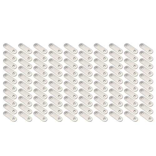 50mmx16mm Straight Repair Joining Mending Flat Plate Bracket 100Pcs