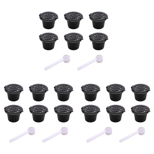 18 Pcs Refillable Reusable Espresso Capsule for  Coffee Machine Reusable Capsule Refill Empty Capsule