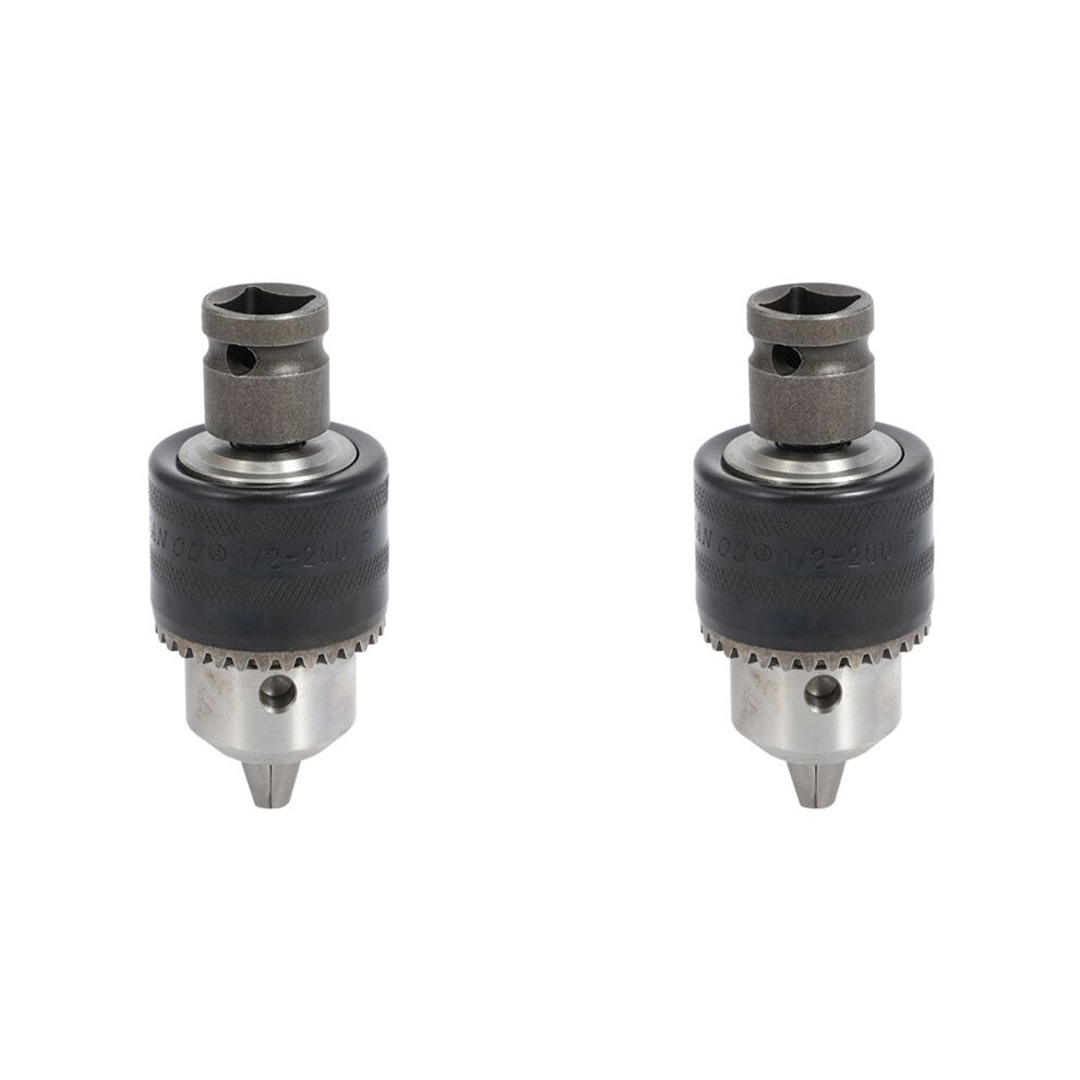 2Set 1.5-13Mm Drill Chuck Drill Adapter 1/2 Inch Changed Impact Wrench Into For Electric Drills 6032151178738
