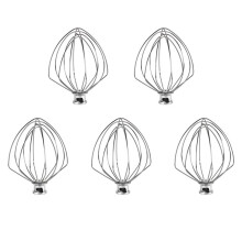 5X KN256WW 6-Wire Whip Attachment for 5-6 Quart Bowl-Lift Stand Mixer Replacement, Egg Cream Stirrer