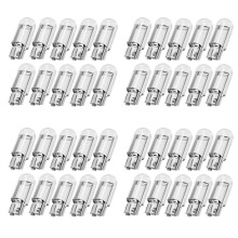 40PCS Car LED T10 W5W COB Reading Dome Lamp  Light Wedge Lights License Plate Bulbs 168 194 192  12V White