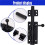2X Heavy Duty Slide Bolt Gate  with A Padlock,Horizontal Bolt  Floor  Hardware and Lockable(Black,6 Inch) 4