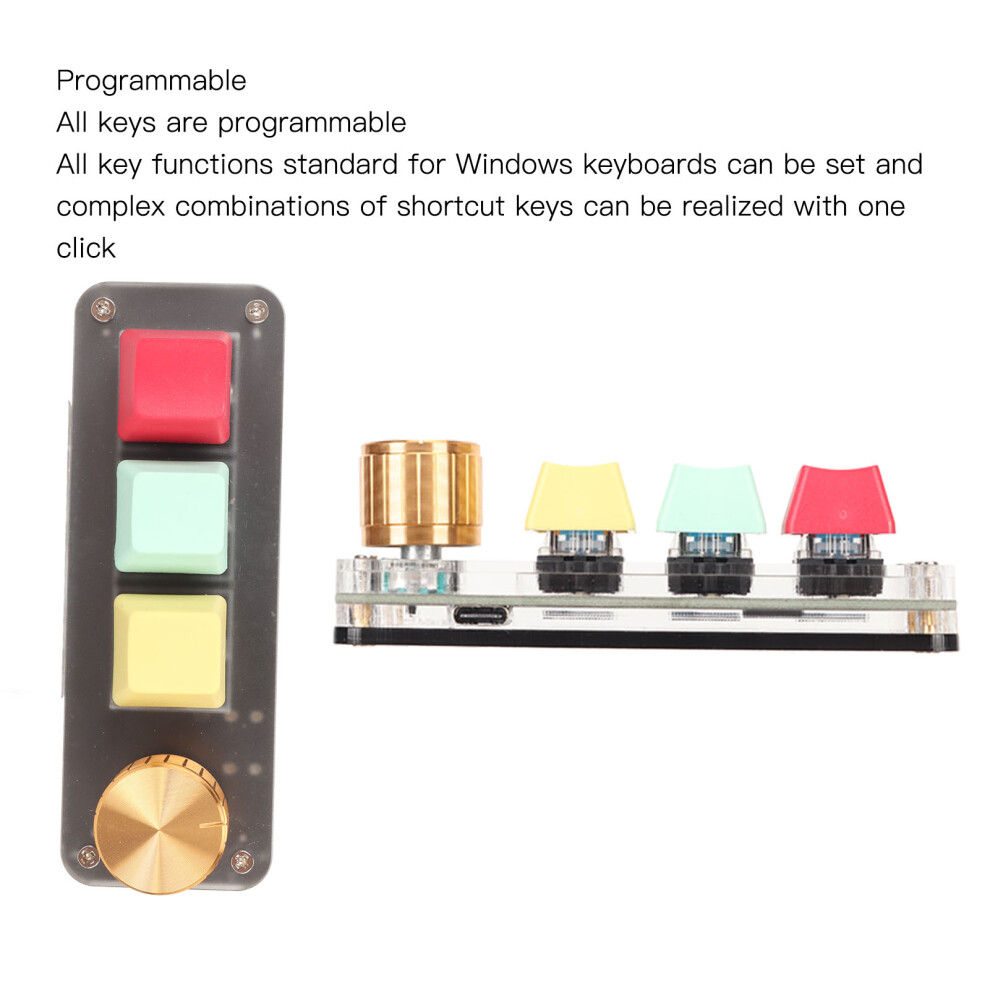 Usb-Mini-3-Tasten-Tastatur Mit Knopf, 7443665593785