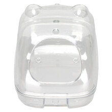 Große transparente Hamster-Badewanne 13x9x9cm, auslaufsicher & mit Cartoon-Design