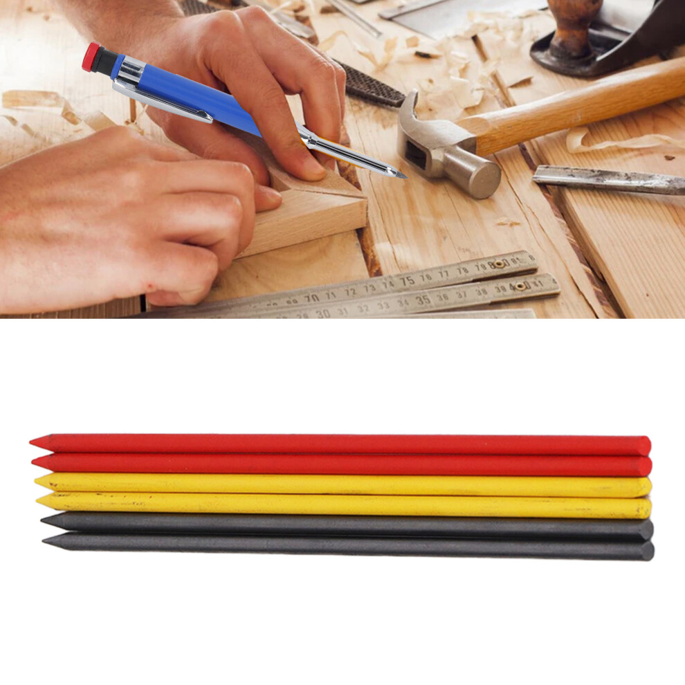 6Pcs Carpenter Pencil Refill Set Hb 2.8Mm Marking Scribing Tool Kit 3301372986327
