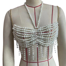 Chaîne de bijoux de corps en perles d'imitation faites à-Style 3