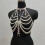 Collier chaîne de corps en perles élégantes, accessoire-Ensemble 5