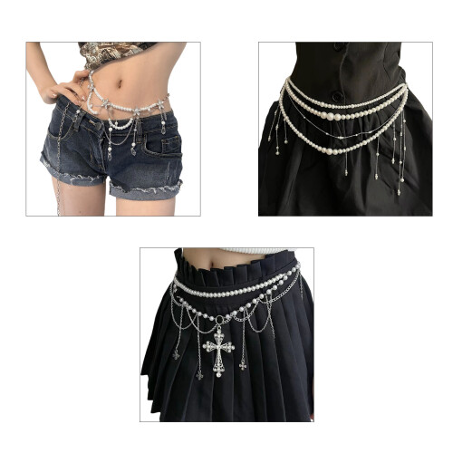 Accessoire de chaîne de ventre de hanche de perles-Style 1 1