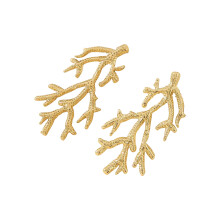 Boucles d'oreilles en acier inoxydable, clous d'oreilles-corail