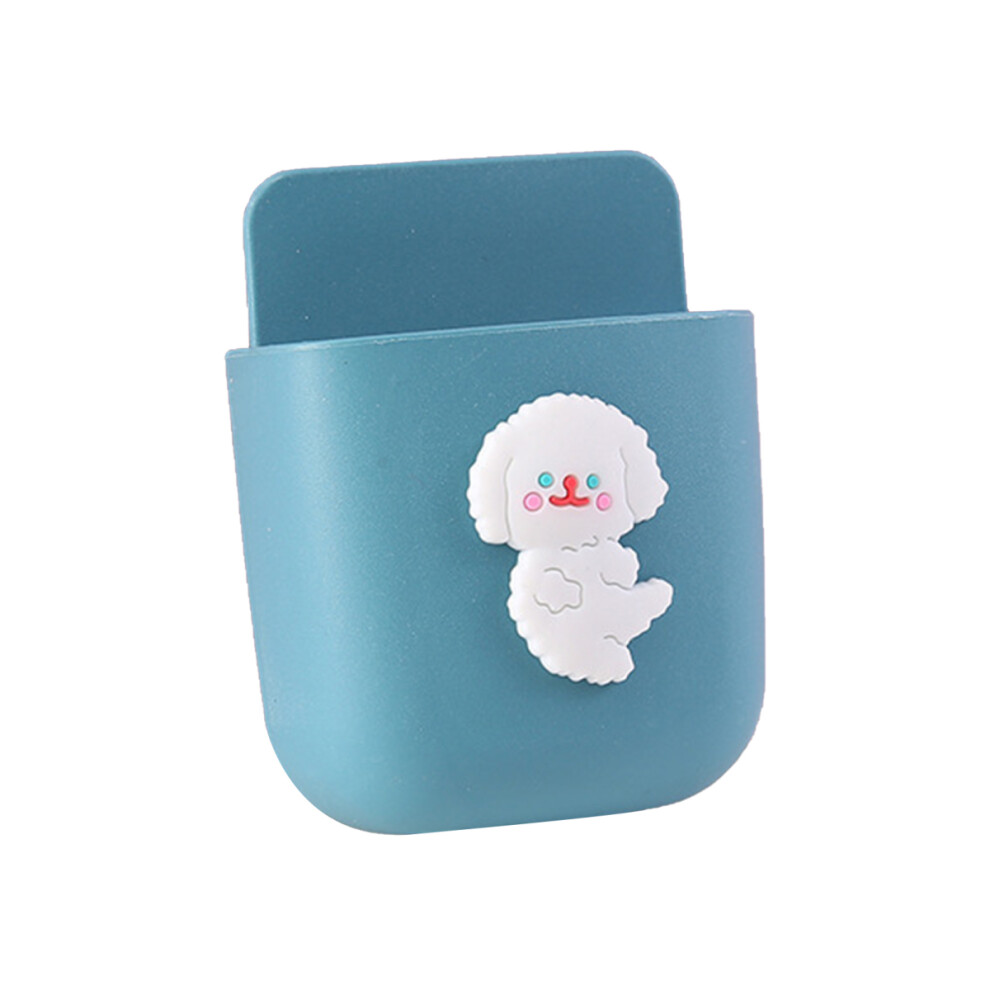 Phone Holder Wall Mount, Space Saving Remote Control Organizer With Multi Functional Storage, Cute Cartoon Design Charging Port Compatible Box, 9173940551251