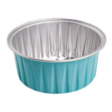 Engangsforme med lokk for desserter, bakeformer i aluminiumsfolie med tettlukkende lokk for ostekake-muffins, kan stables