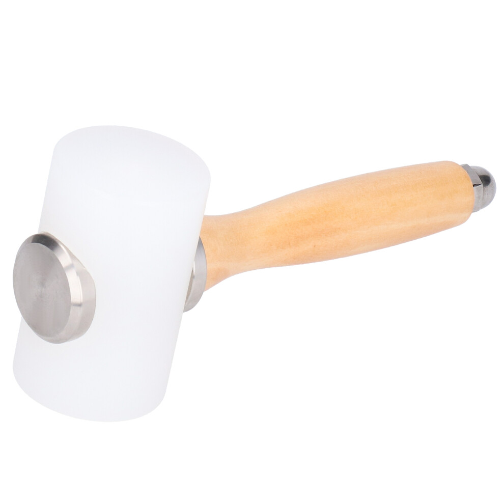Head Nylon Hammer Mallet, Diy Leathercraft Mallet With Anti-Dropping Shock-Absorbing Wood Handle, Leather Carving Hammer Featuring 9433291959886