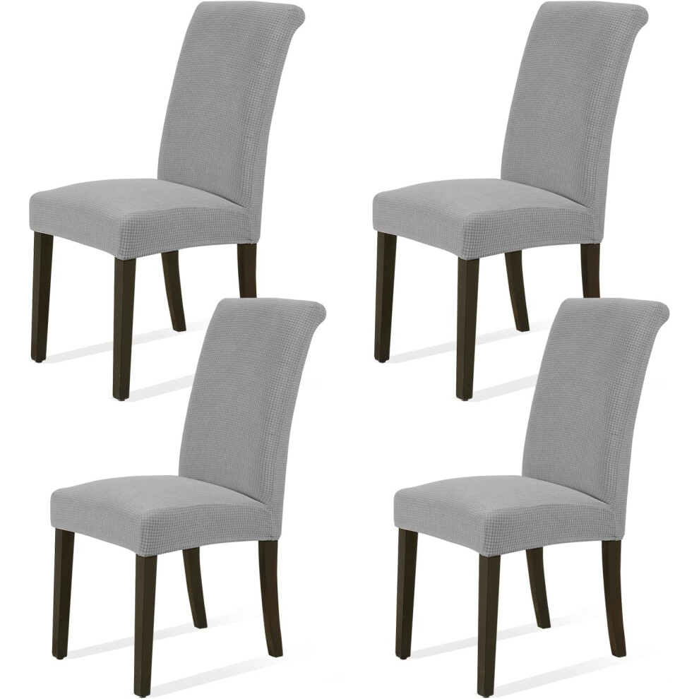 Dining Chair Slipcovers, Seat Protector, Wrinkle Resistant Parson Chair Protector Jacquard Stretch Fabric Stretch Chair Covers For Dining Room 9358999481234