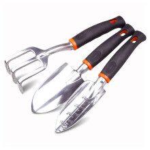 Three-Piece Set, Comfort Grip Tools With Heavy Duty Gardening, Non-Slip Soft Ergonomic Handle, High Hardness Durability, Polished Cast Aluminum Head,