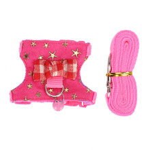 Chaleco de moda para cobayas, colores brillantes y bonitos con lindos lazos para arnés de animales pequeños, chaleco acolchado cómodo y duradero