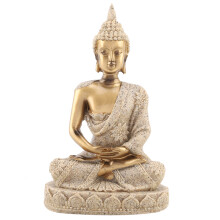 Estátua de Buda em Meditação, Artesanato Feito à Mão com Acabamento Requintado, Decoração de Mesa para Casa ou Escritório, Escultura Feng