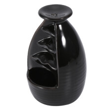 Ornament de aromaterapie, set complet cu arzător de tămâie cu reflux, suport de tămâie ceramică, curățare ușoară, design simbolic pentru