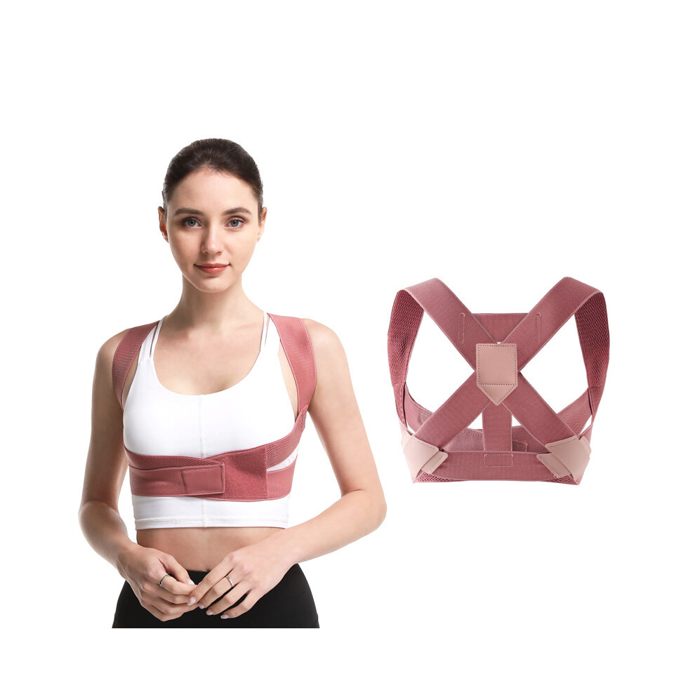 Red Comfortable Looped Shoulder Posture Corrector For Improved Alignment, L Size