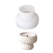 Oval Shaped Silicone Tray Mold Plaster Tableware-Candle cup